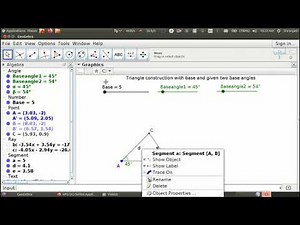 Geogebra Tutorial 4 - Creating sliders and input boxes