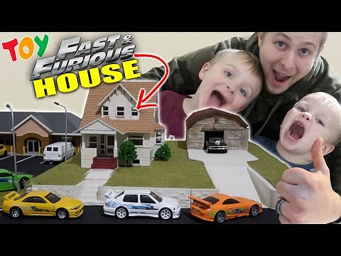 DAD Builds FAST and FURIOUS House in TOY car TOWN for SON
