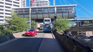 Thanks to all our visitors and volunteers who came along to the Atlantean Day today. The weather was perfect and the buses performed well. Special thanks to Steve Fitton for running 1128 which now has lovely advertising on the front and sides. Some highlights of our run across the Sydney Harbour Bridge late this afternoon. | Sydney Bus Museum