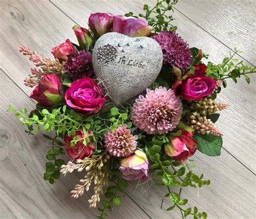 30x30cm Urnen Grab Grabschmuck Herz in Liebe „ Grabgesteck Kunstblumen-Allerheiligen Gesteck Grabgesteck-Grabschmuck Rosa-Lila-Brombeere - Etsy.de