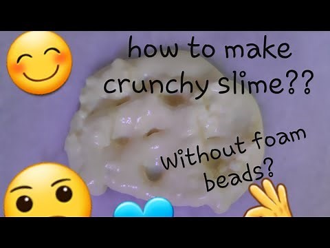 How to make Crunchy Slime without foam beads!?💖 #Collab||Nehal's Diys!