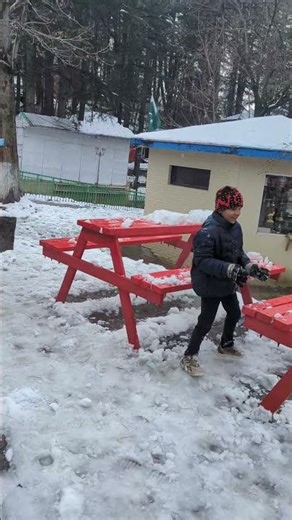 Funny Snow Fight 😂🪏❄️ #familyvlog #murree #funnyvideo #shortvideo