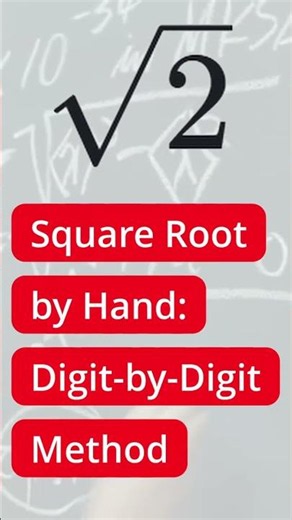 Short Square Root by Hand (Digit-by-Digit Method)