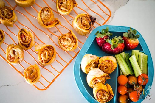 Easiest Ever Ham and Cheese Pizza Scrolls