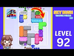Sky Rush Traffic Puzzle Level 92 Solution Walkthrough