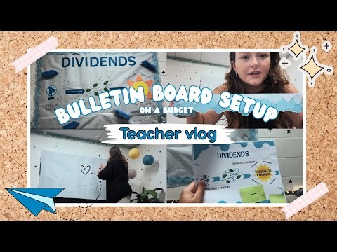 Affordable Classroom Bulletin Board Makeover! | Teacher Vlog