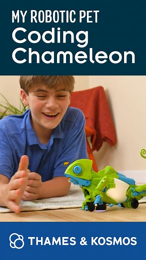 30 reactions | Meet your new robotic pal! My Robotic Pet: Coding Chameleon changes colors, shoots out its tongue & responds to your touch. | Thames & Kosmos | Facebook
