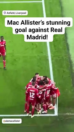 Mac Allister’s stunning goal against Real Madrid! #MacAllister #Liverpool #realmadrid #YNWA #LFC #fblifestyle | The StatsMan