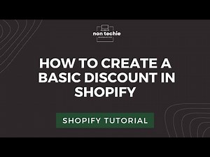 How to create a basic discount in Shopify | Shopify Tutorial 2025