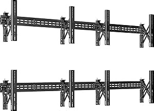 VIVO Pop-Out Steel 2x2 Video Wall Mount, Fits 4 TV Screens 37 to 65 inches, Wide VESA Range and Screen Leveling, Holds up to 616 lbs, Black, MOUNT-VW65-4