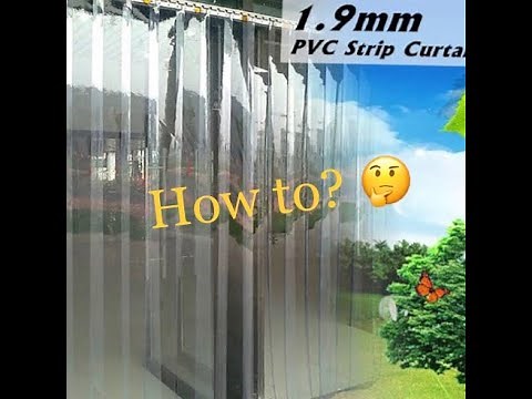 How to install pvc strip curtain from an online store. DIY :)
