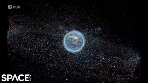 How much space debris is in Earth's orbit?