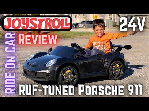 JOYSTOLL Ride On Car 24 V Licensed Porsche Black - Review with Anthony