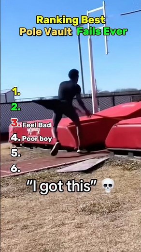 Pole vault fail ranking 😂💥 Which one shocked you the most?#shorts
