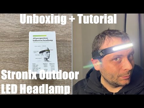 LED Headlamp with All Perspectives Induction 230° Illumination, 350 Lumens Unboxing and instructions