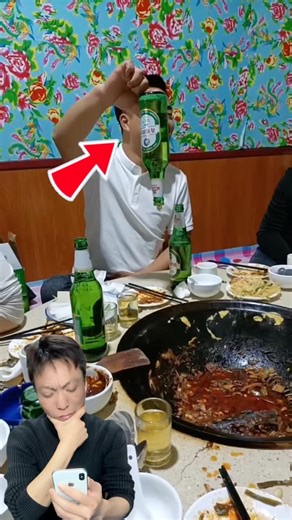 Pick up the beer with two fingers. Can you do it? #magic #funny