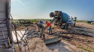 24K views · 733 reactions | Pouring concrete for cattle working area | Sonne Farms | Facebook