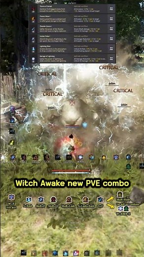 Easy New pve combo Witch awake #bdo #blackdesert