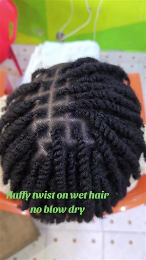 Fluffy Twist Hair Tutorial on Wet Hair Without Blow Drying