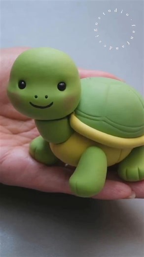 how to make a cut turtle doll with polymer clay air dry clay crafts art tutorial #clay #craft #diy