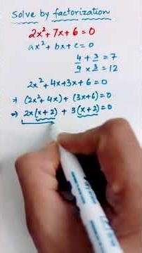 Factorization method to find the roots #factorizationmethod #quadratics #quadraticequation #roots