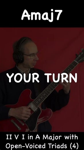 II V I with Open Voiced Triads in A Major 4