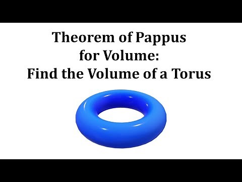 Theorem of Pappus: Find the Volume of a Torus (Donut)