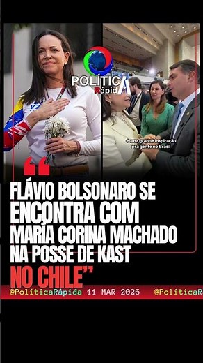 🚨 HISTORIC MEETING IN CHILE: FLÁVIO BOLSONARO AND MARIA CORINA MACHADO! 🇧🇷🇻🇪🇨🇱