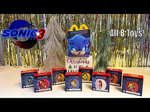 McDonald’s Sonic The Hedgehog 3 💙Happy Meal Collection! All 8! Dec 2024