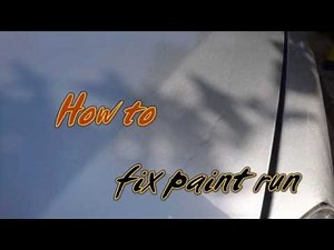 How to fix paint run