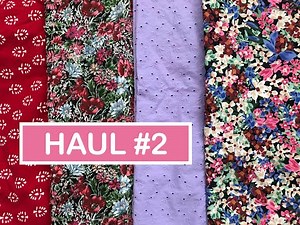 Haul Couture #2 - Tissus et Patrons (Driessen Stoffen, Coupons St Pierre et FibreMood)