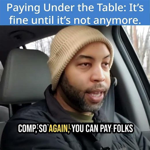 Paying Under The Table Is Fine Until It's Not