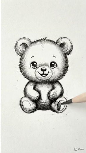 Cute Teddy Bear Drawing 🧸✏️ | Easy Sketch for Beginners