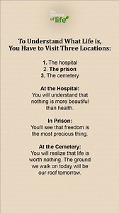 3M views · 21K reactions | To understand what life is, you have to visit three location | The meaning of life | Facebook