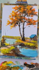 10K views · 177 reactions | Draw Birch Tree easy #birchtree #acrylicpainting #learnartonreels #trending #viralvideo | Nguyễn Văn Hoà Art | Facebook