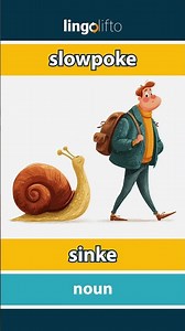 🇬🇧🇩🇰 slowpoke - sinke : learn English : Lad os lære engelsk : vocabulary builder