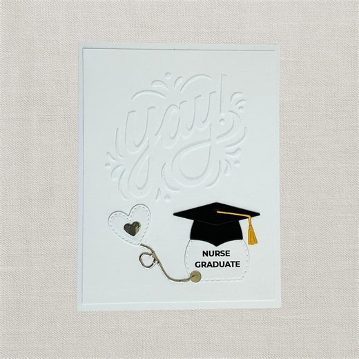 Nurse Graduation Card, RN Graduate Card, Nursing School Grad Card, Embossed Graduation Card, Nurse Pinning Ceremony, RN Grad Gift - Etsy