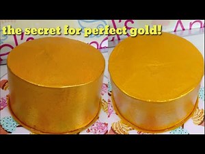 How to make simply gold on your cake! Best tutorial 🥰! gold cake