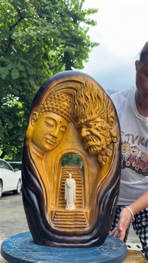 How Buddha Statue is Made from Wood | Amazing Craftsmanship