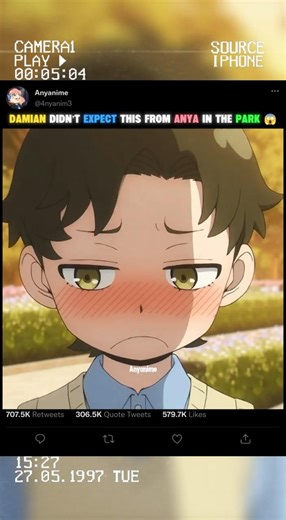 Damian meets Anya at the park 😱 💕 #spyxfamily #anime #anyaforger #animeedit