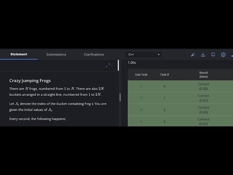 CRAZY JUMPING FROG SOLUTION | CODECHEF SOLUTION LIVE | WITH SOLUTION |CODECHEF CONTEST| STARTER170