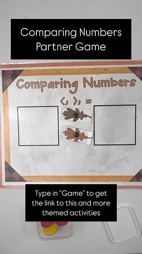 Comparing numbers partner game is something we use and love! You can see my the wear and tear on this game board! Need the link? Type in “game” and I will send you the link. #sharingkindergarten #kindergarten #kindergartenteacher #kindergartenlife #kindergartenrocks #kindergartenready #iteachk #iteachkindergarten #iteachtoo #iteachfirst #teachersofinstagram #teachersoftpt #teachersfollowteachers #teachersofig #igteachers #kindergarten #KindergartenLife #ITeachToo #TeacherBlog #kindergartenclassr