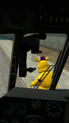 Fast Fredbear pushing away a whole Helicopter! Garry's Mod