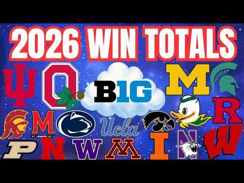 College Football *Big Ten* Record Predictions ALL 18 Teams! (2026)