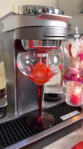 Jessi Mokrzecki on Instagram: "Setting up my new cocktail maker from Bartesian and testing out their new Love Potion and Cupid’s Arrow flavors! Just in time for Valentine’s Day 💘🍓🍸 Comment “Date” and I will DM you the 🔗! #cocktailmaker #cocktails #valentinesdate #satisfying #restock @bartesian"