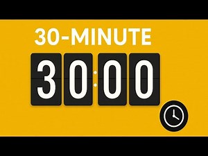 30 Minute Flip Clock Timer with Ticking Sound Focus Countdown for Study, Work, or Pomodoro