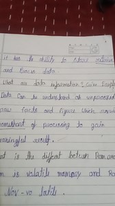 What are data and information? Give examples.What is the diffe... | Filo