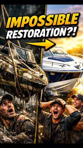 From Mud to Masterpiece: Sunken Speedboat Restoration 🚤#repair #transformation #lake#restoration
