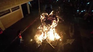 Devil goes up in flames in Guatemala Christmas tradition