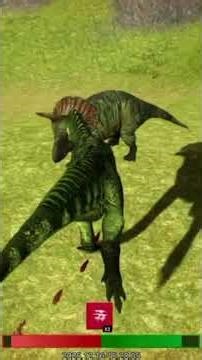 carnotaurus vs triceratops #dinosaur #thecursedisle